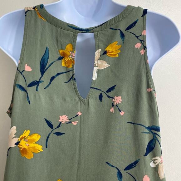 Old Navy Green Floral Tank Top - Picture 7 of 10